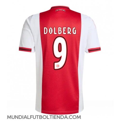 Camiseta Ajax Kasper Dolberg #9 Primera Equipación Replica 2025-26 mangas cortas Camiseta Ajax Kasper Dolberg #9 Primera Equipación Replica 2025-26 mangas cortas
